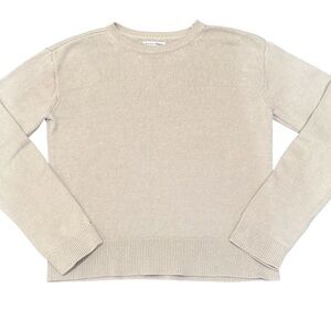 Reformation Willow Organic Cotton Knit Sweater Women’s Medium Beige Neutral